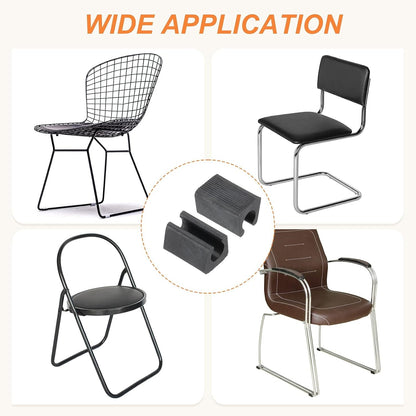 ya 26 10.21 baidi 20pcs U Chair Leg Caps, 12mm U Shaped Chair Leg Floor Protector Tangle, Black