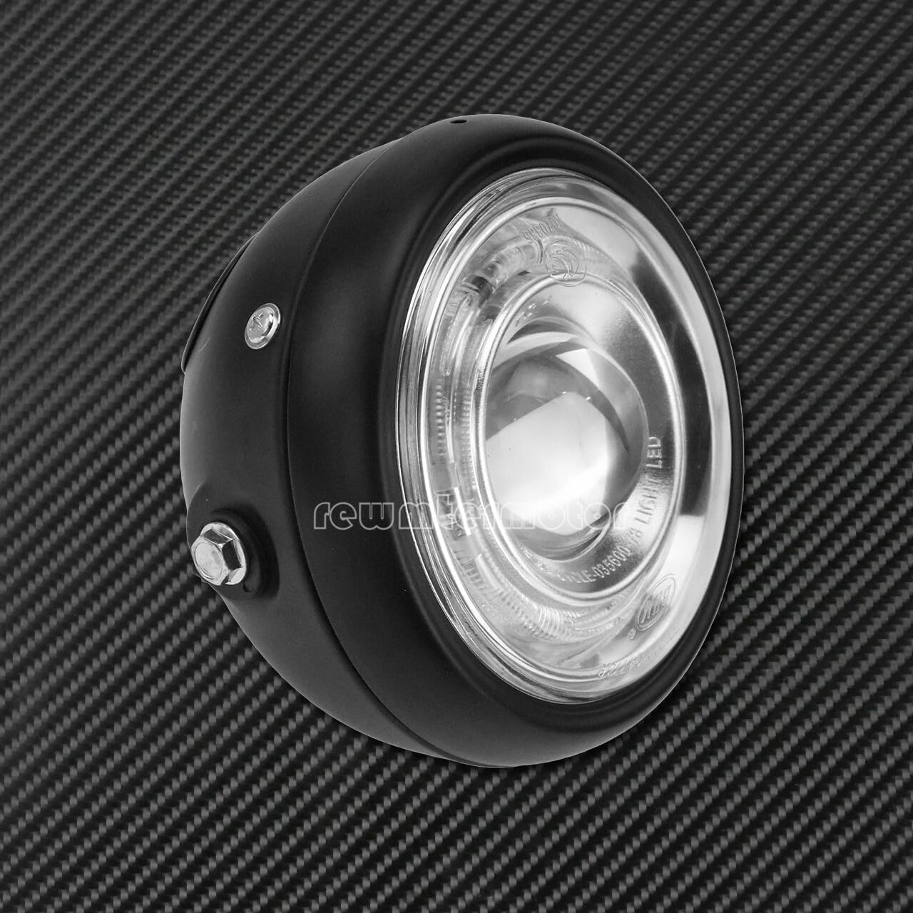 ya 6 8.24 baidi 6 Front Headlight Grill Blue Halo Lamp Fit for Harley Cafe Racer Bobber Custom