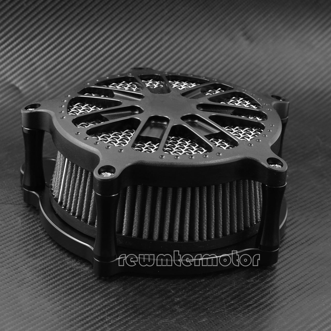 ya 5 8.10 Dots Ring Air Filter Gray Cleaner Intake Fit for Harley Touring 17-19 Softail 18