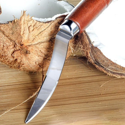 ya 14 9.20 baidi 2 Pcs Coconut Shell Opener Tool Set Stainless Steel Meat Remover-1