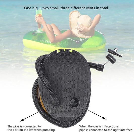 ya 26 10.21 baidi 1 Foot Pump Air Inflator High Volume For Inflatable Boats Beds Swim Rings
