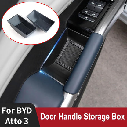 ya 4 8.24 baidi Set Front Side Door Handle Storage Box Container Holder for BYD Atto 3 2022-2024