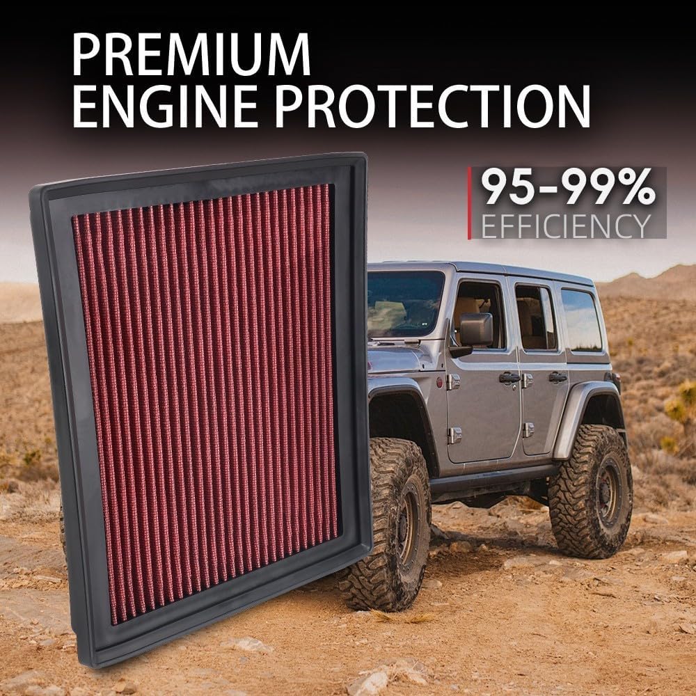 ya 13 9.15 baidi High Flow Replacement Air Filter 33-2457 for Dodge Durango 2016-2023 3.6L 6.4L