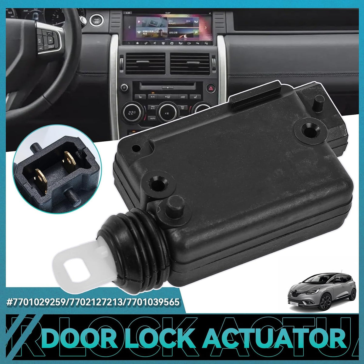 ya 11 9.14 baidiFront Or Rear Door Lock Actuator 7702127213 for for Renault Scenic Megane CLIO MK1 2