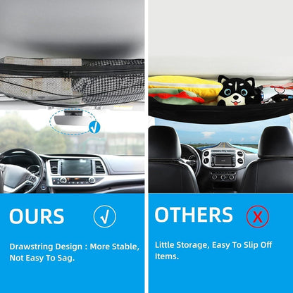 ya 28 10.13 zhengce for Volvo Car Ceiling Storage Bag Double-Layer Mesh Universal Cargo Net Tra