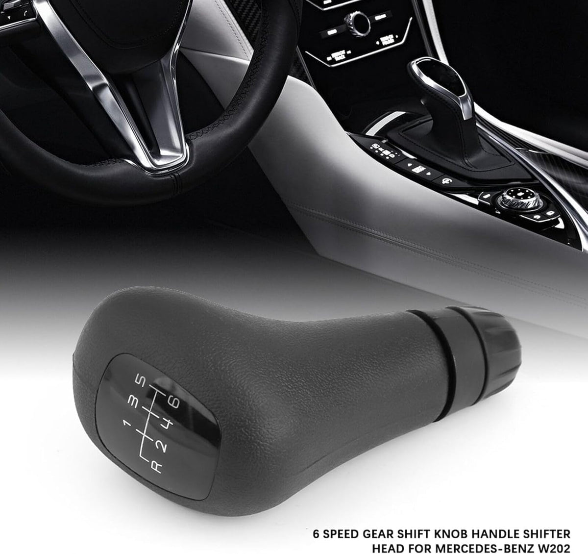ya 14 9.20 zhengce Hot Auto 6 Speed Gear Shift Knob Handle Shifter for W202-1