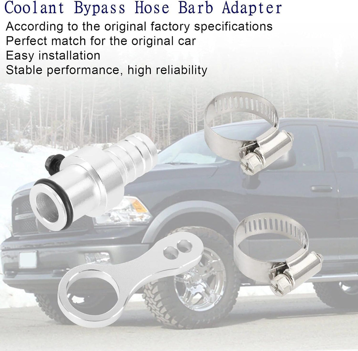 ya 11 9.14 baidiAutomotive Coolant Bypass Hose Barb Adapter Kit Fits 11-19 for Ram 2500 3500 4500 5500