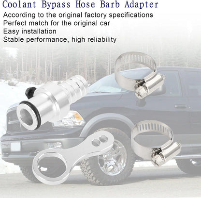 ya 11 9.14 baidiAutomotive Coolant Bypass Hose Barb Adapter Kit Fits 11-19 for Ram 2500 3500 4500 5500
