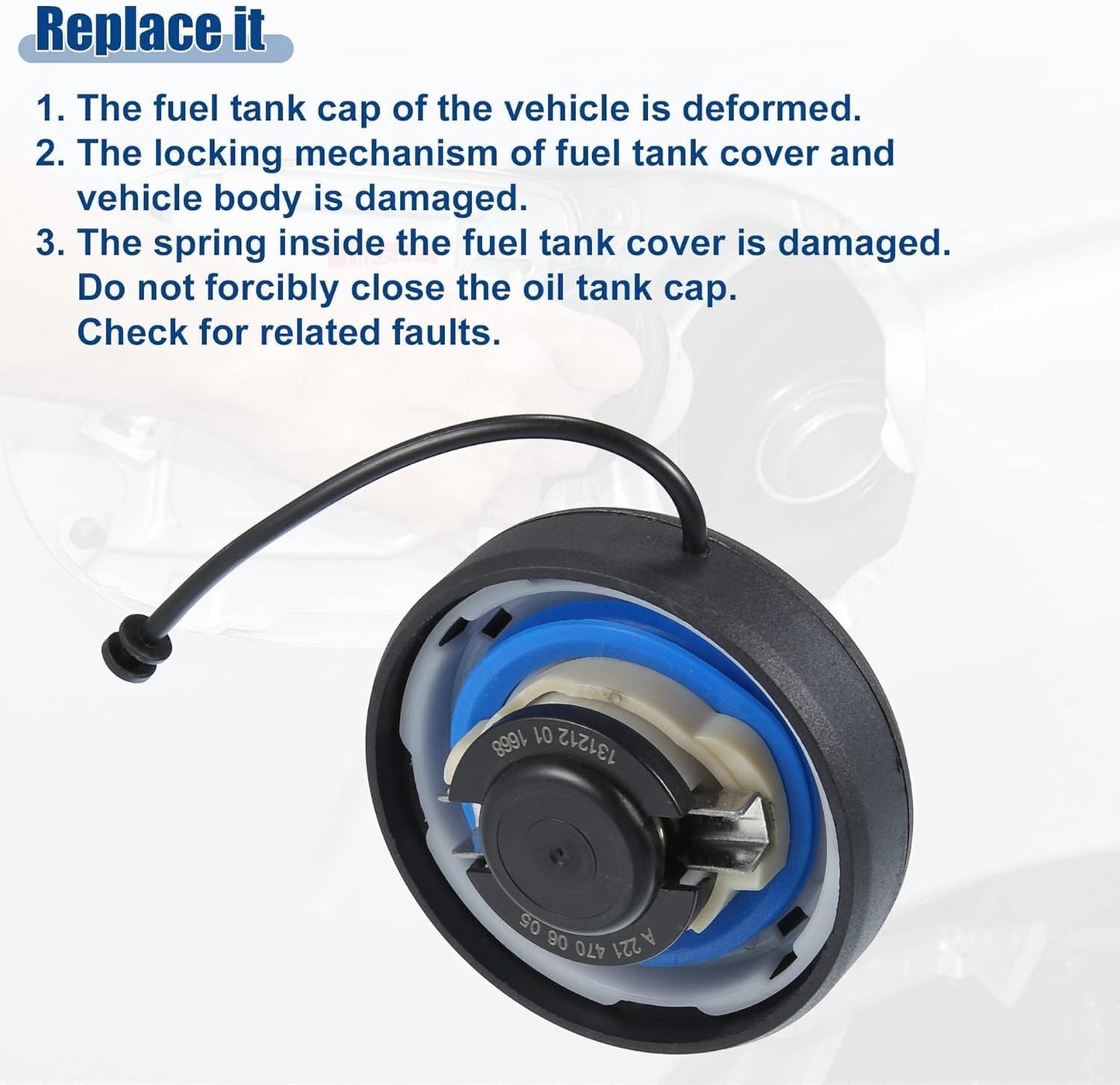 ya 5 8.10 Fuel Tank Gas Filler Cap for Mercedes-benz C CL CLS E G GLK S SL SLK A2214700605
