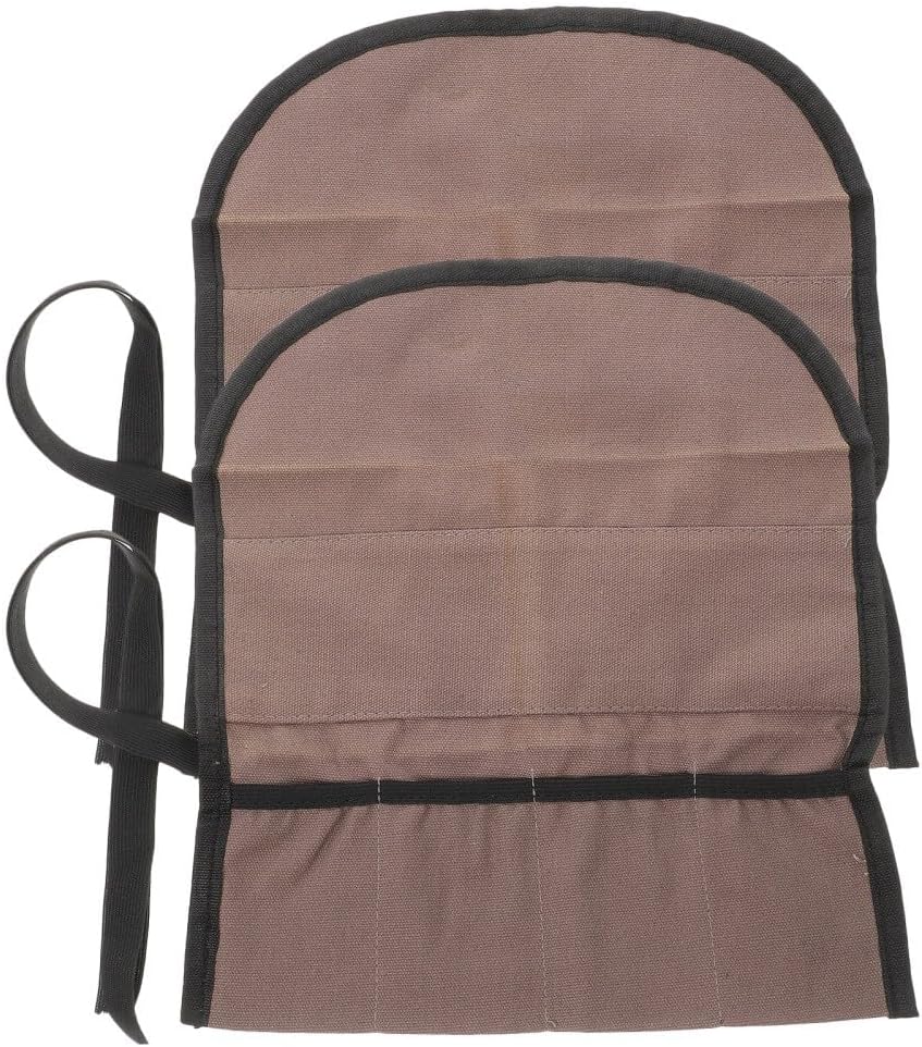 ya 26 10.21 baidi 2 Pcs Waxed Canvas Tool Bag with Organizer Pocket Foldable Carrier