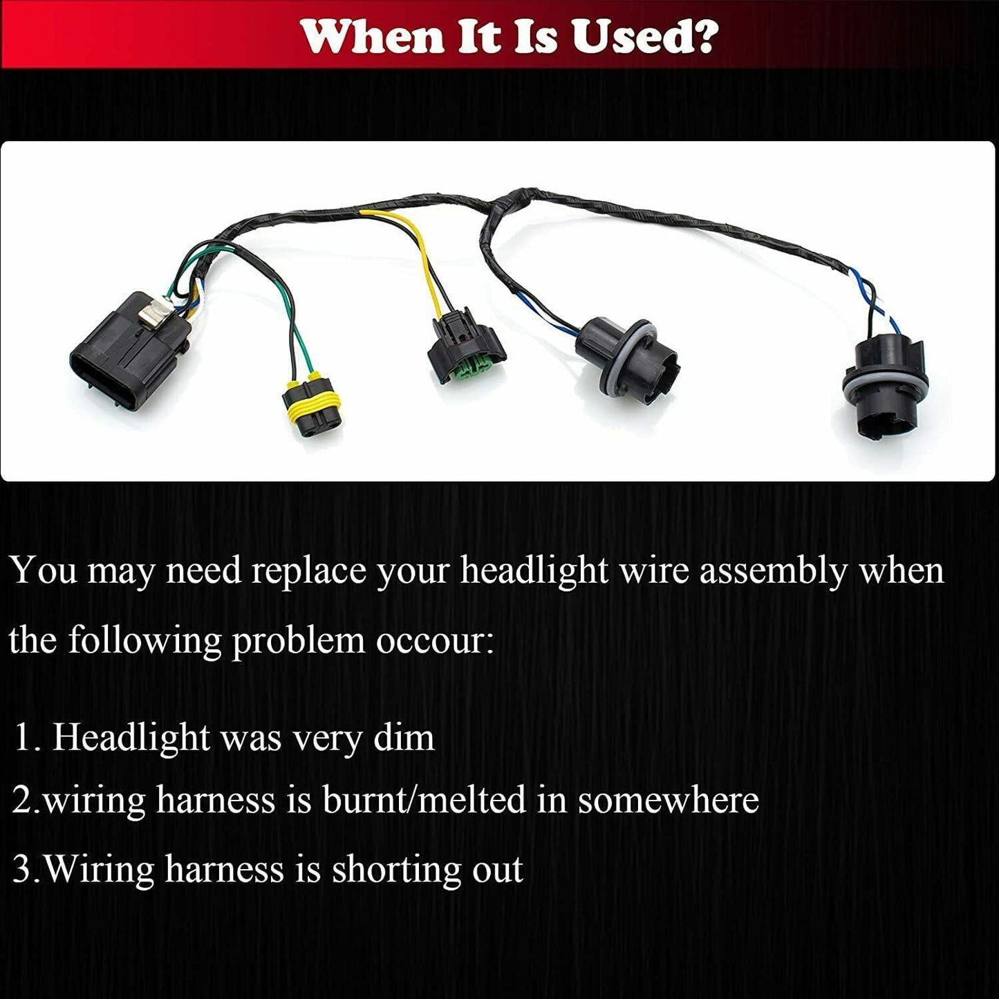 ya 6 8.24 baidi 25962806 Headlight Wiring Harness Fits 2007-13 for Chevrolet for Silverado 2500 HD