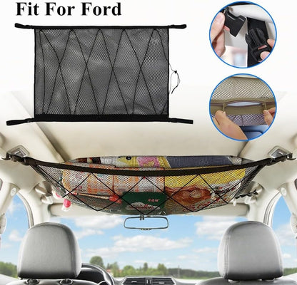 ya 2 8.15 for Ford F150 Pickup Ceiling Roof Cargo Net Storage Bag Organizer Mesh Pocket