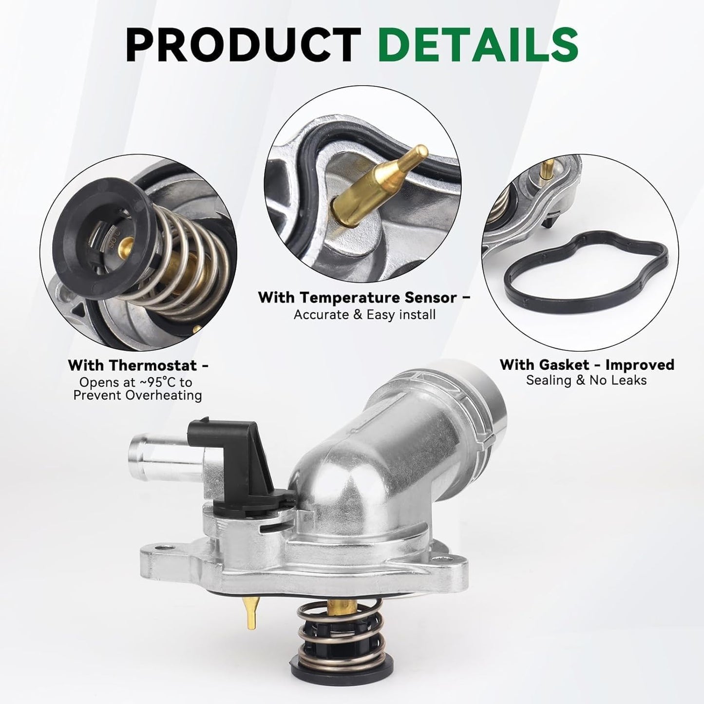 ya 2 8.15 Aluminum Thermostat Housing Assembly for Traveler 2020-2024