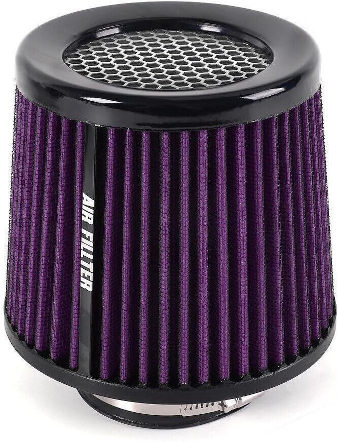 ya 13 9.15 baidi 3in 76mm Purple High Flow Inlet Cold Air Intake Cone Replacement Dry Air Filter