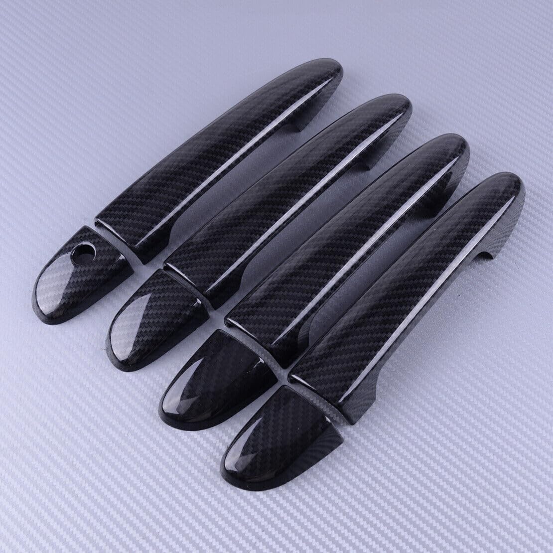 ya 11 9.14 zhengce 8-Pack ABS Carbon Fiber Door Handle Cover Decorative Protective Film Suitab