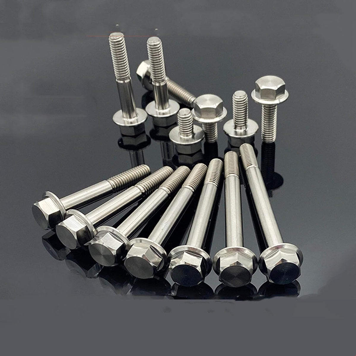 ya 16 10.20 baidi Titanium Hexagon Flange Bolts Hex Flange Head Screws M6*10 15 20 25 30 35-70mm-1
