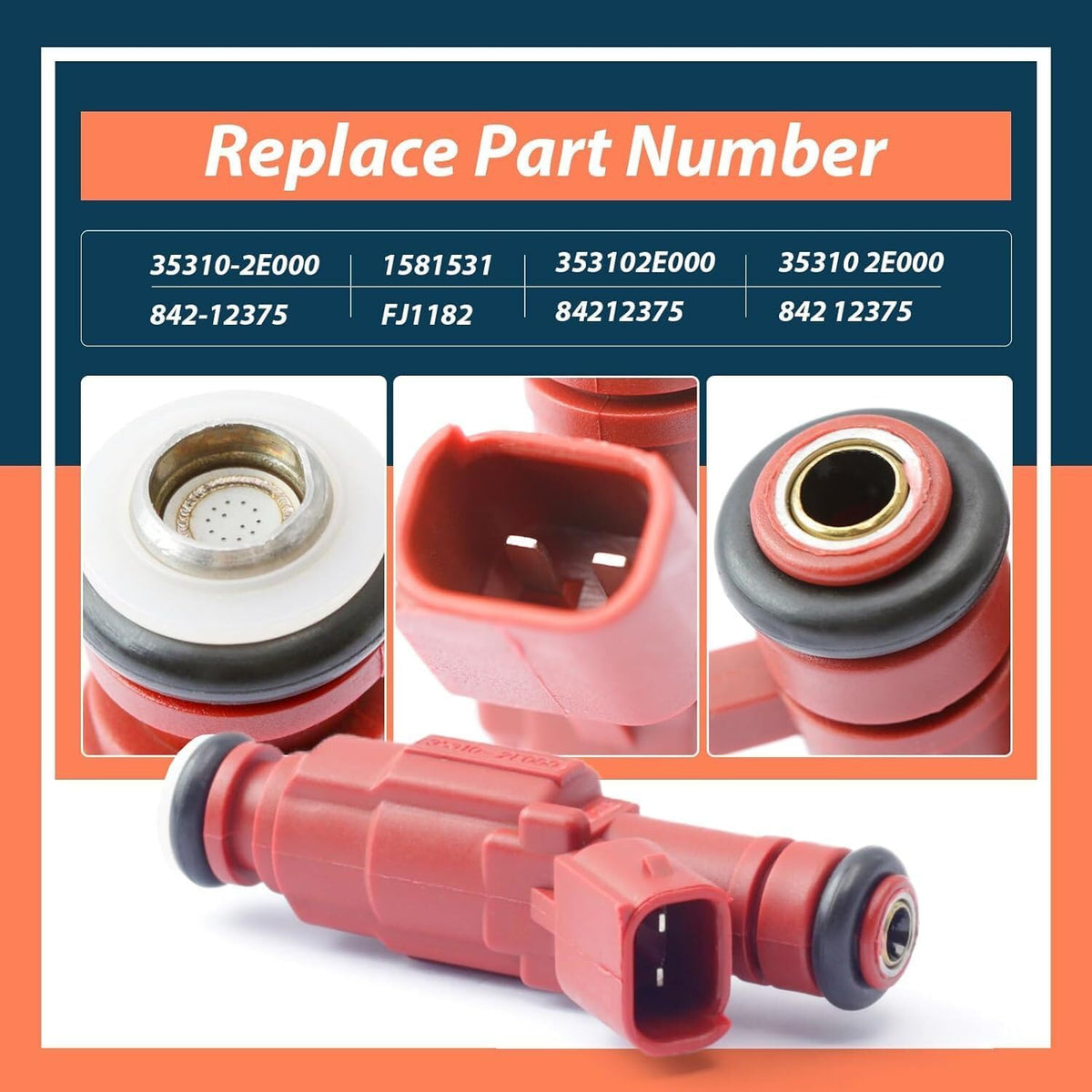 ya 10 9.16 baidi 4xFuel Injector 353102E000 For 2011-2019 for Elantra for Veloster Forte Soul 1.8 2.0L US