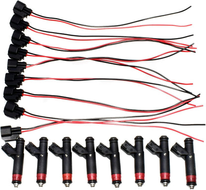 ya 2 8.15 for Jeep for Grand Cherokee 8x Fuel injector & 9x Pigtail Wire Connector 53032145AA
