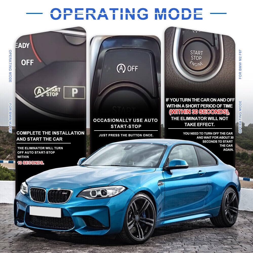 ya 8 8.24 baidi 12-19 for BMW 3 Series F30 Eliminator's Auto Start Stop - No Longer Turned Off Frequently 