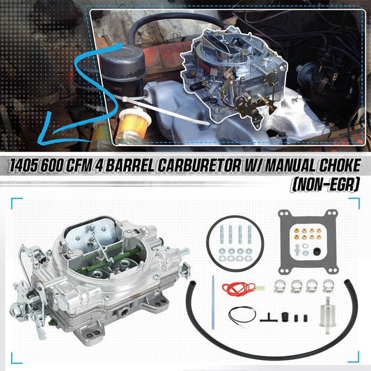 ya 2 8.15 4 Barrel Carburetor for MAN ual Choke Carburetor For Edelbrock 1405 Performer 600 CFM