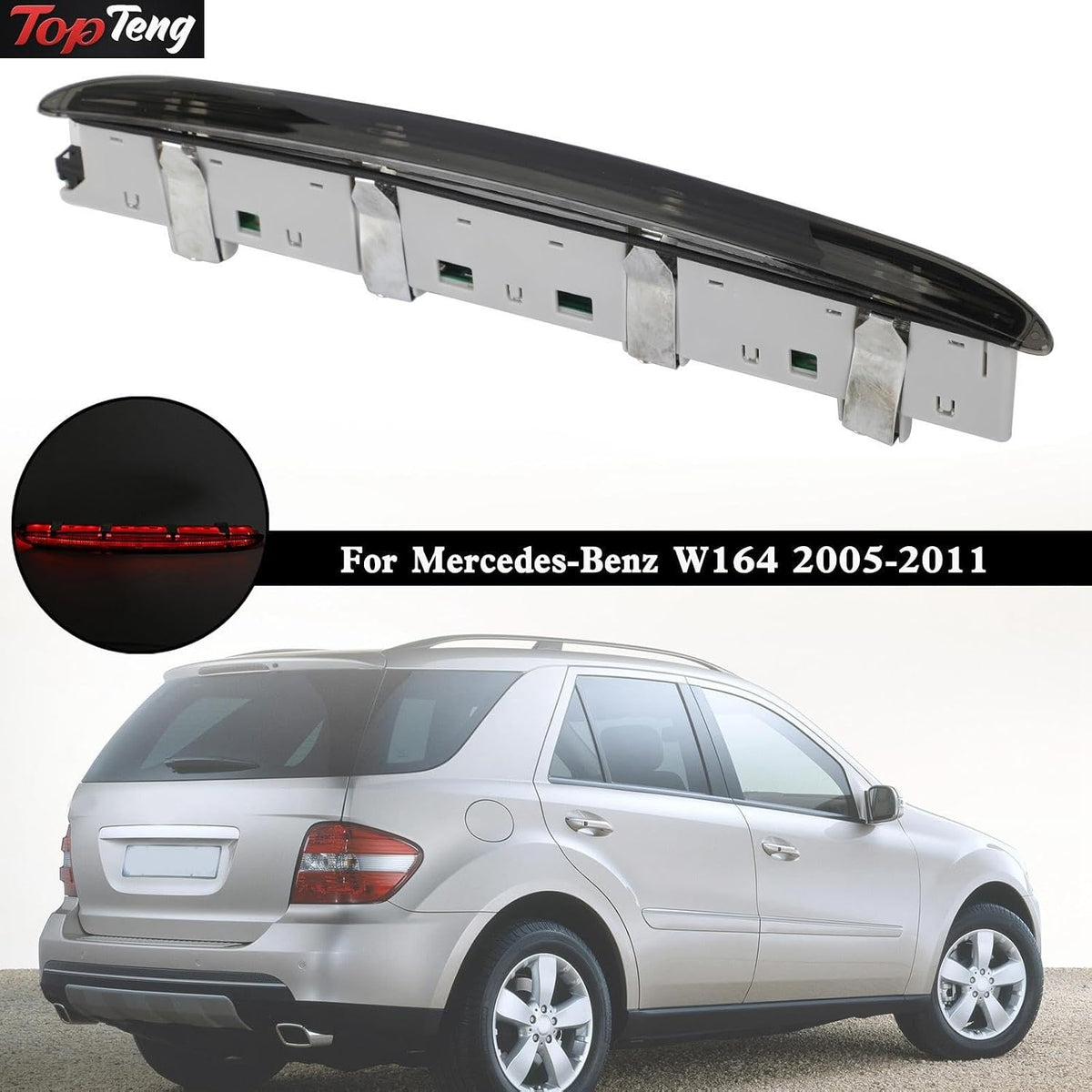 ya 10 9.16 zhengce Black Third Brake Light Lamp A1648201056 For W164 2005-2011