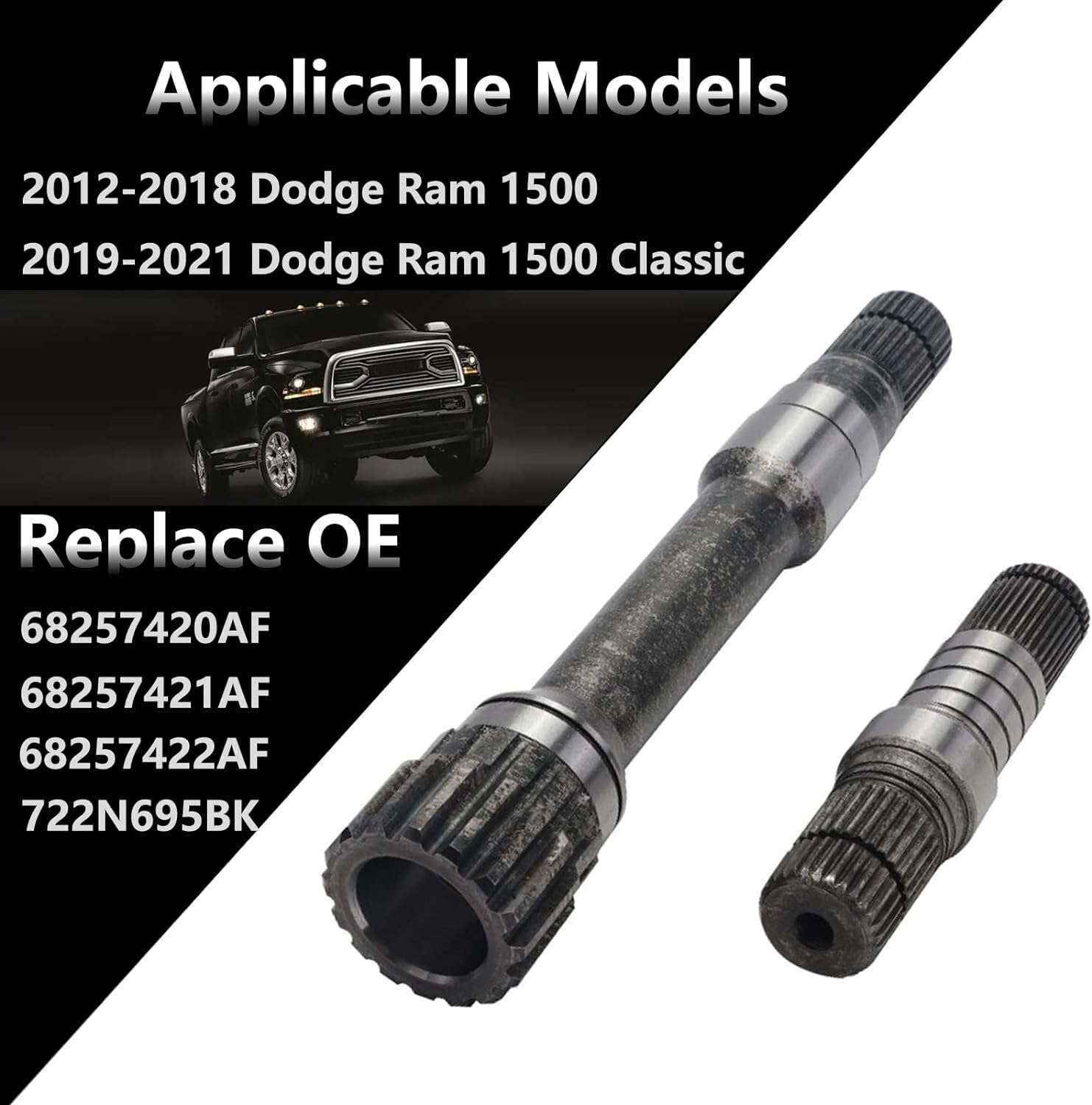 ya 5 8.24 baidi Front Right axle Middle axle Inner axle kit is Suitable for 12-22 for Dodge for Ram 1500