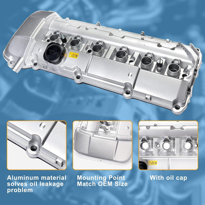ya 11 9.14 baidifor BMW 325i 330i 530i X3 X5 E46 E39 Engine Valve Cover w/Gasket High Quality