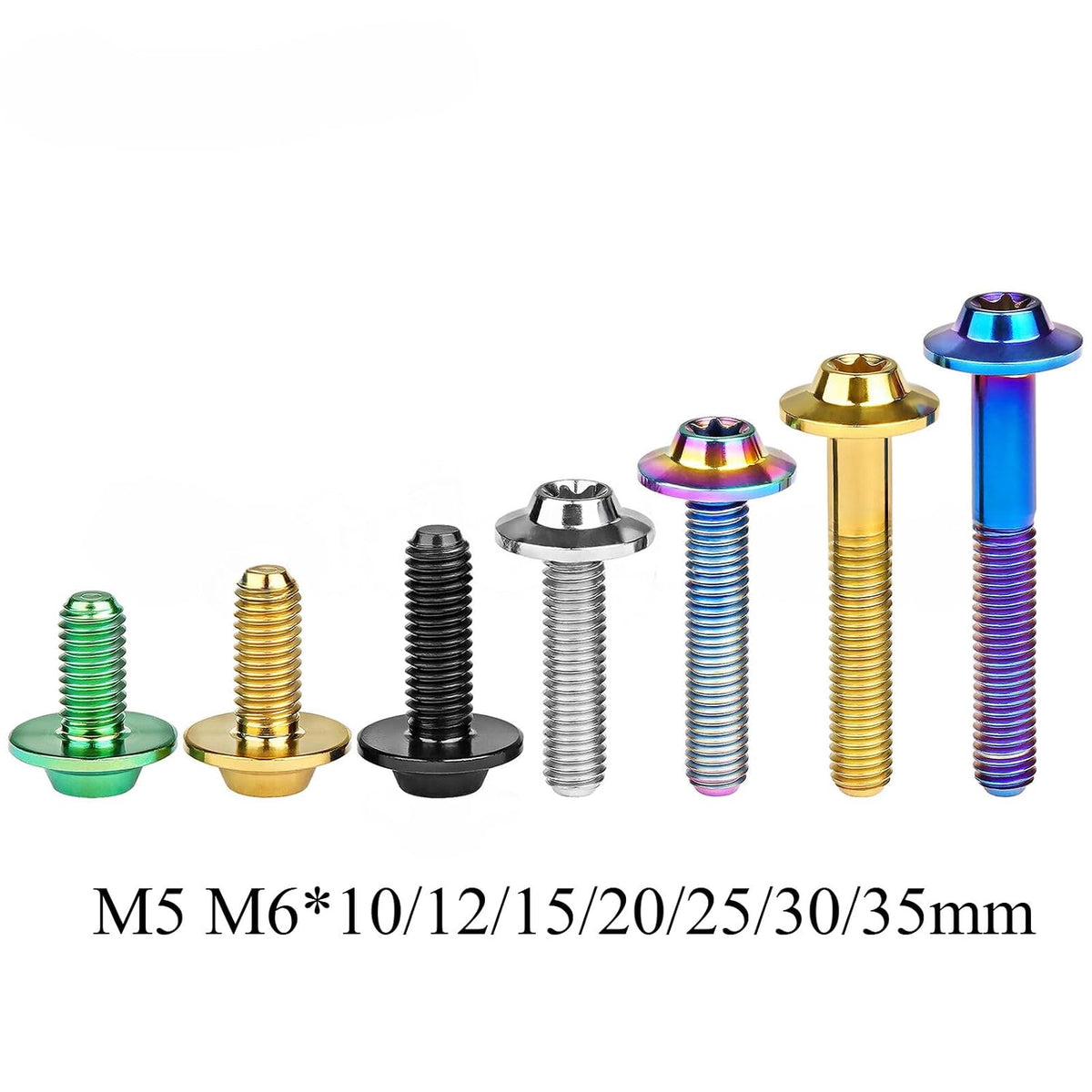 ya 16 10.20 baidi M5 M6 Titanium Bolt Butterfly Torx Head Ti Grade5 Screws 10 12 15 20 25 30 35mm