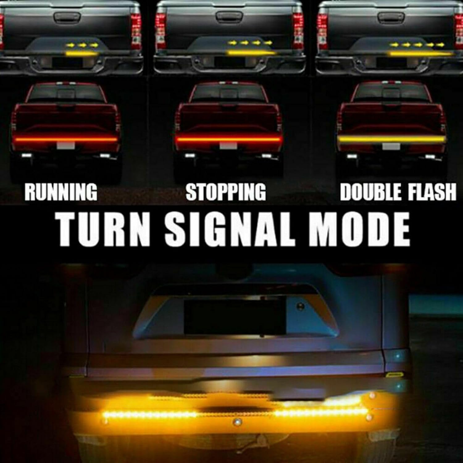 ya 4 8.24 baidi 60 528-LED Truck Strip Tailgate Turn Signal Brake Double Flash Tail Light Bar