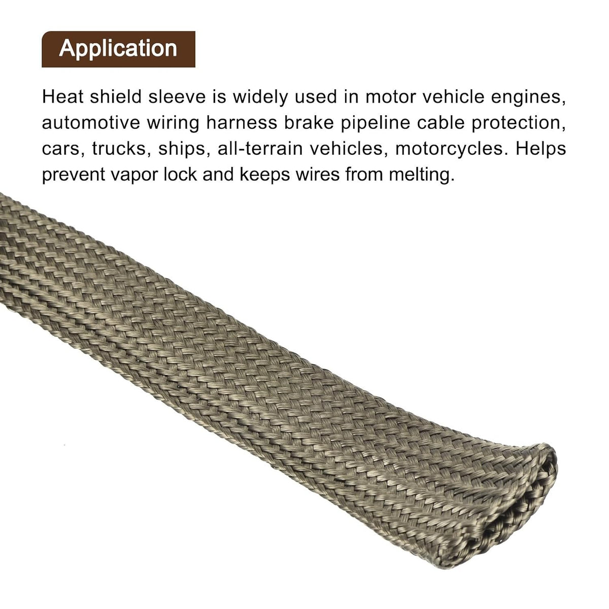ya 13 9.15 baidi 0.6 ID 6.6Ft Fuel Line Heat Shield Sleeve 800¡æ Titanium