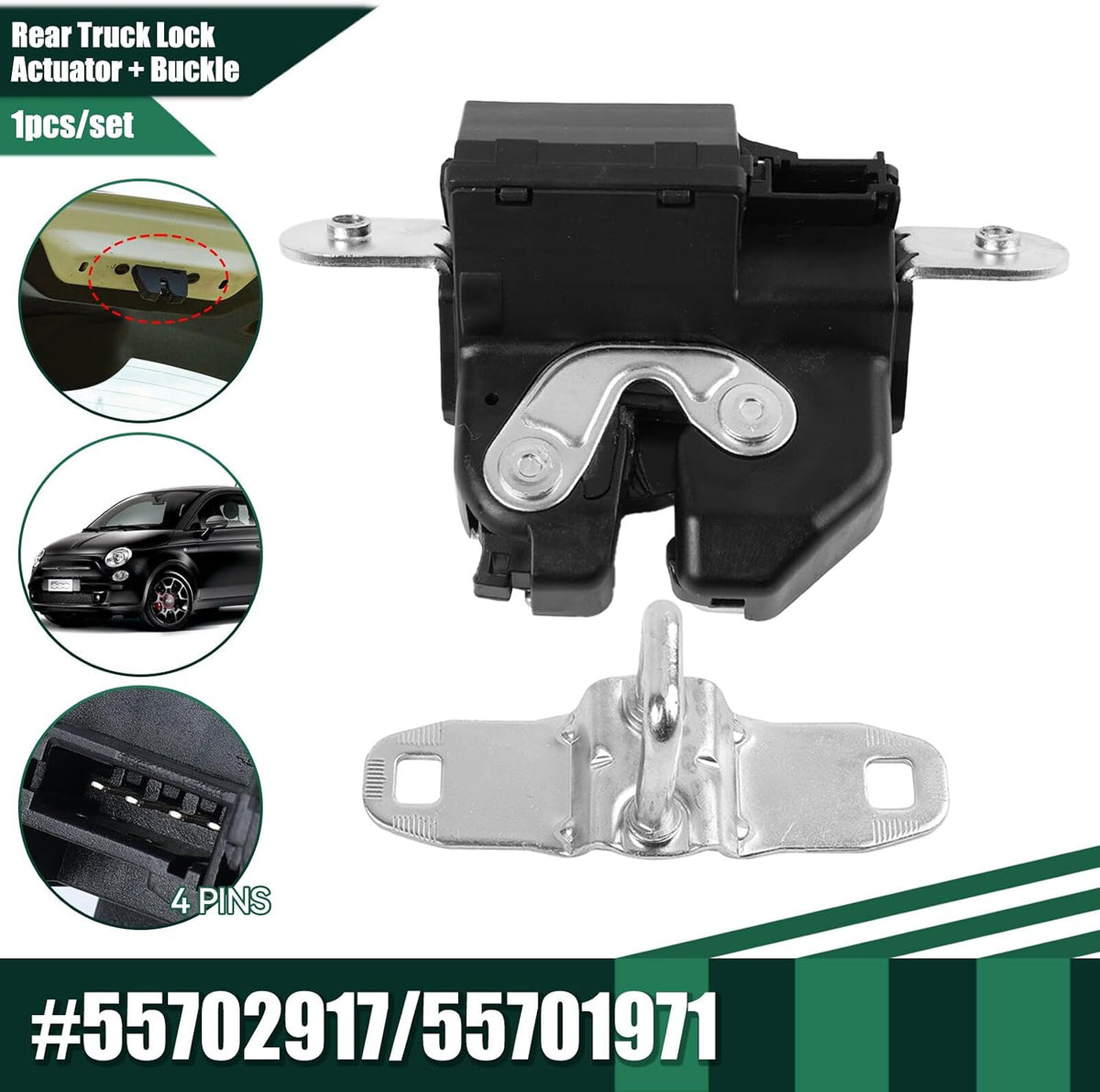ya 11 9.14 baidiRear Tailgate Trunk Lock Actuator for Fiat Bravo 500 Grande Punto Evo 55702917