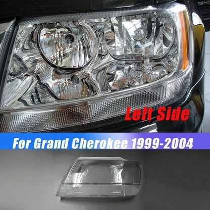 ya 4 8.10 Pair Front Headlights Glass Lens Cover for Jeep for Grand Cherokee 1999-2004