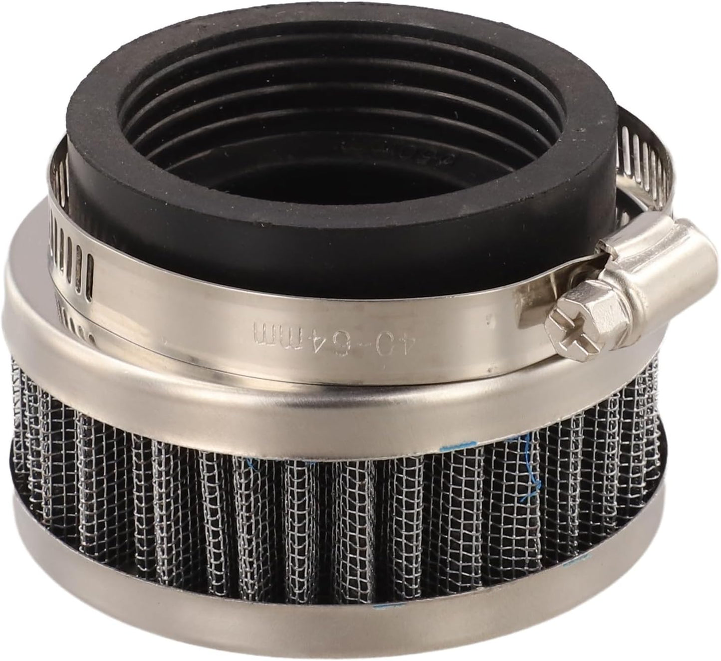 ya 5 8.10 Motorcycle Scooter Stainless Steel Air Intake Filter 48mm-52mm Cleaner Clamp