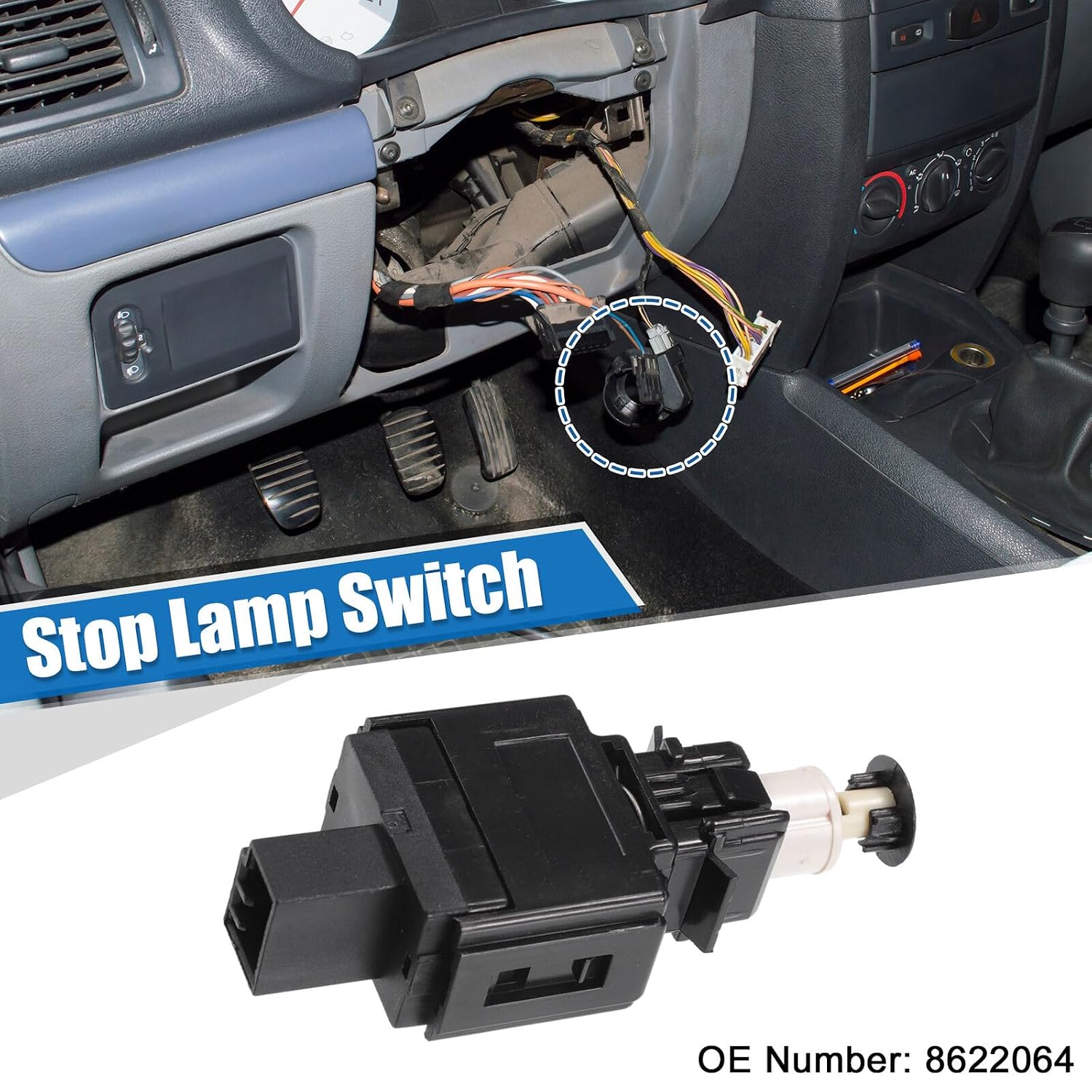 ya 8 8.24 baidi Car Brake Light Switch Stop Light Switch Suitable for Volvo S60 2001-2009 No.8622064