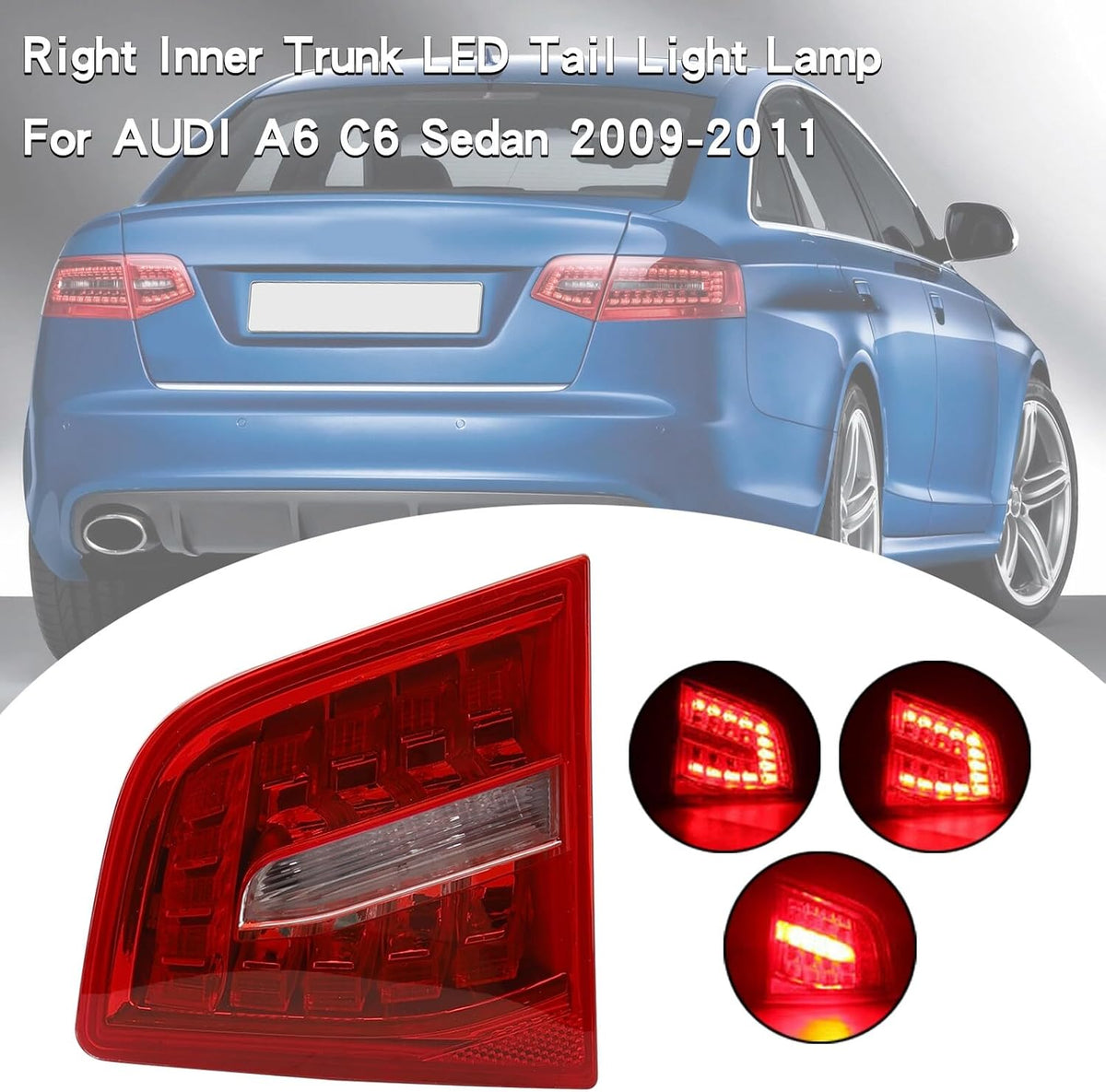 ya 10 9.16 zhengce Right Inner Trunk LED Tail Light Lamp for AUDI A6 C6 Sedan 2009-2011