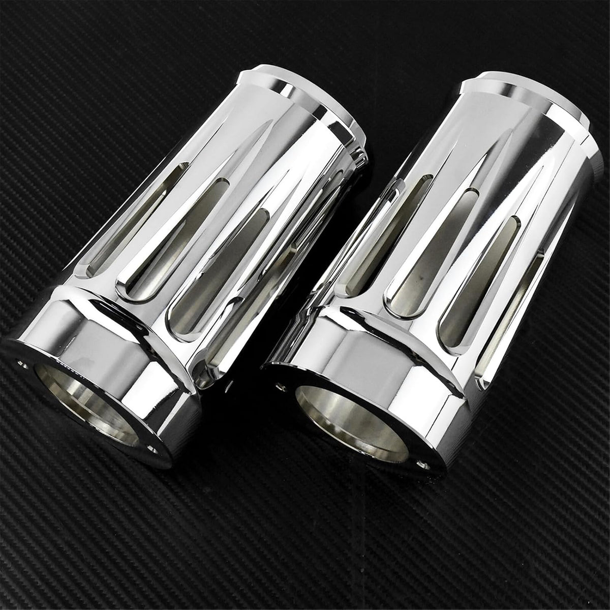 ya 28 10.13 zhengce CNC Chrome Fork Boot Slider Cover Fit for Harley Touring Glide FLHX 1984-20