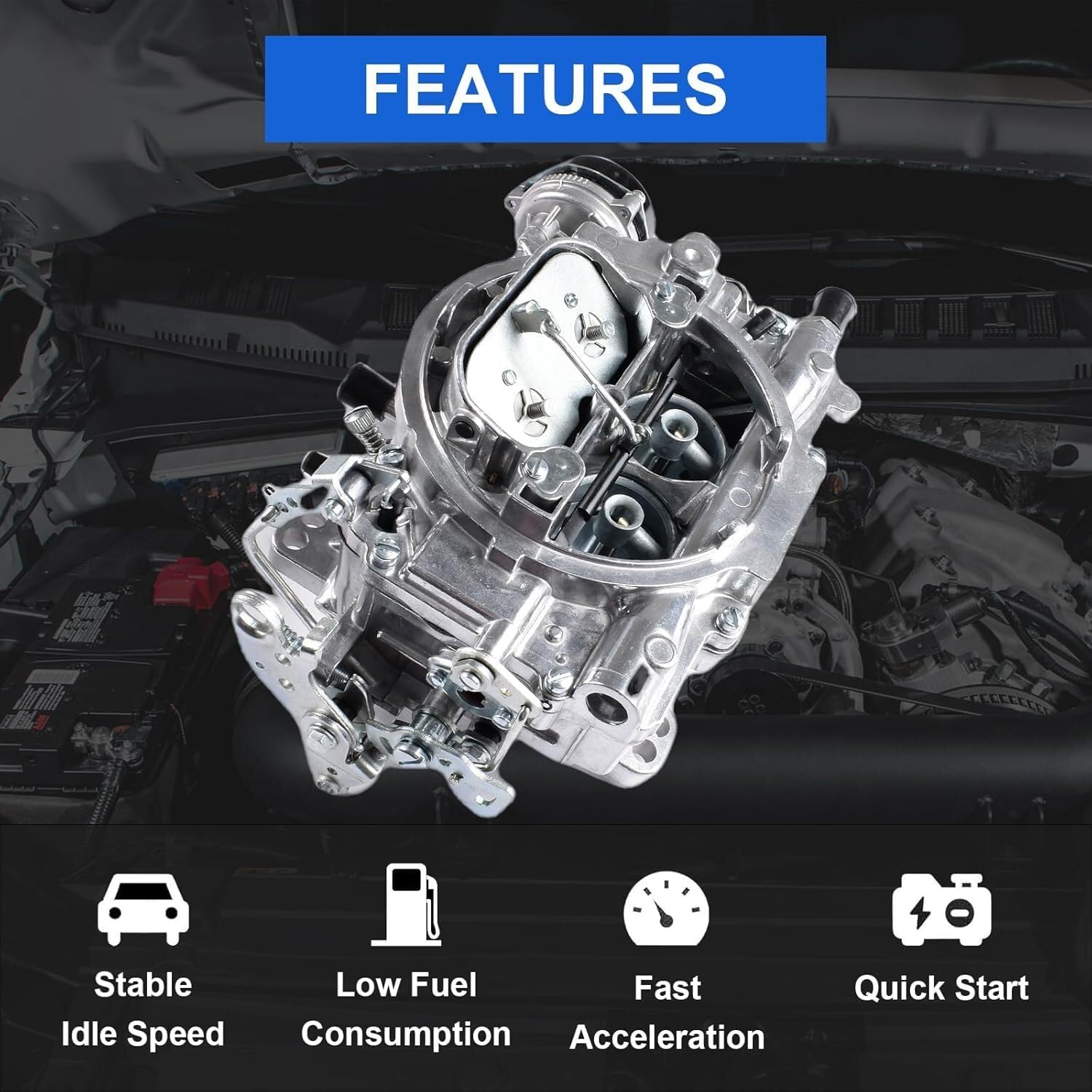 ya 2 8.15 For Carburetor Choke Edelbrock 1406 Performer 600 CFM 4bbl Chevelle w/Electric