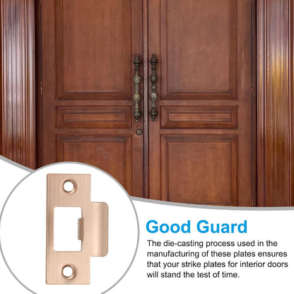 ya 26 10.21 baidi 2-3/4 Stainless T Strike Door Lock Strike Plate, Red Bronze 2 Pcs