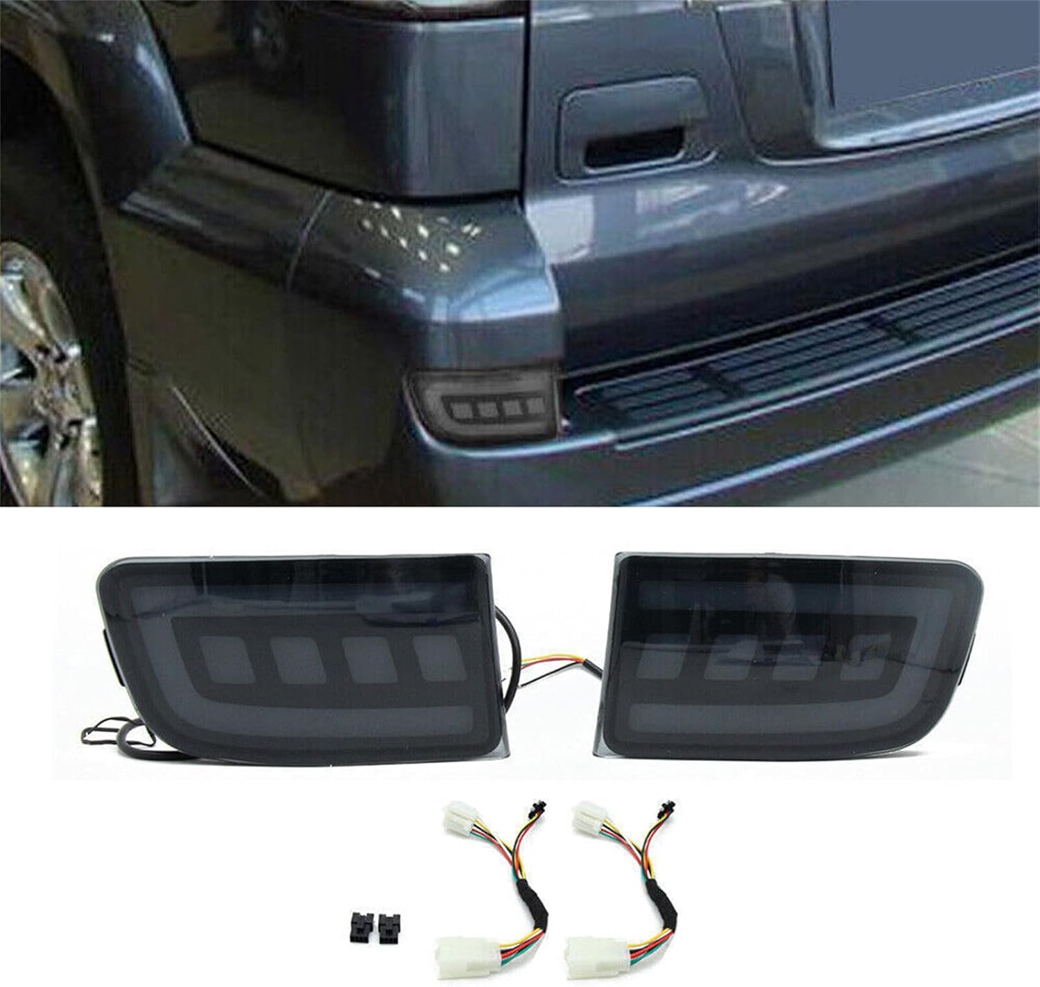 ya 4 8.24 baidi Car Parts for Toyota LC120 Prado 2003-2009 LED Rear Bumper Brake Light Signal