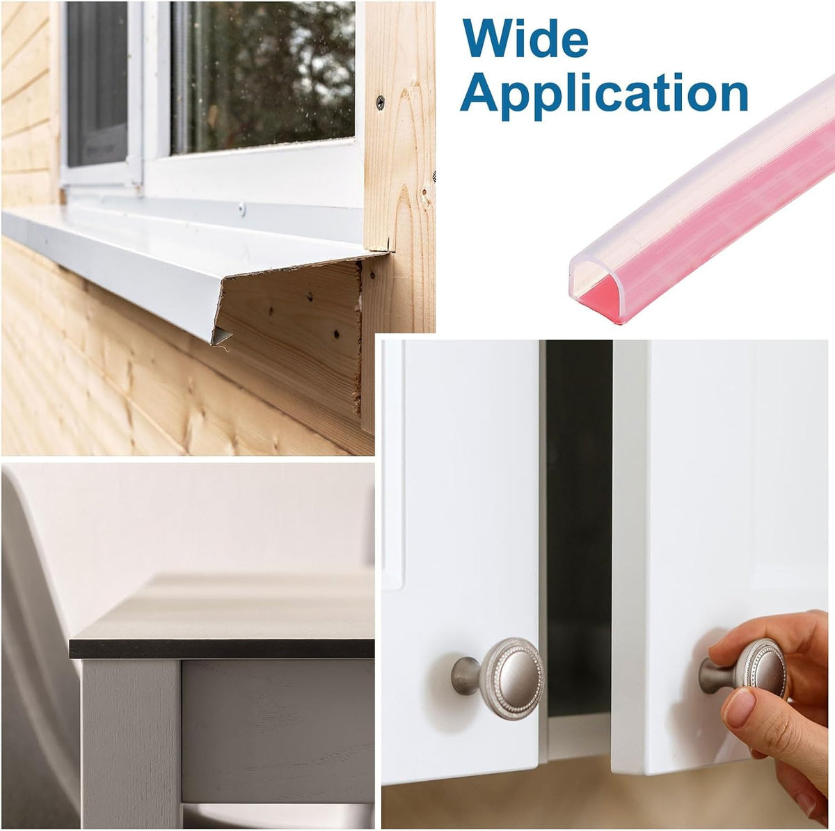 ya 26 10.21 baidi 19.7 ft 0.39Wx0.04Tx0.39H D Shape Silicone Weather Stripping Door Seal, Clear