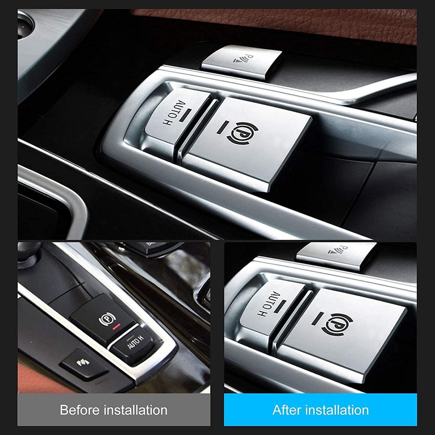 ya 8 8.24 baidi Parking Brake Hold P Handbrake Button Switch Cover Trim for BMW 5 6 Series X3 X4