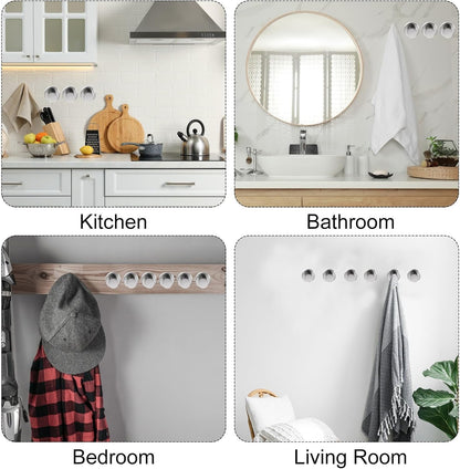 ya 26 10.21 baidi 4Pcs Towel Hooks for Hanging 304 Stainless Steel Round Mounted Hanger Chrome