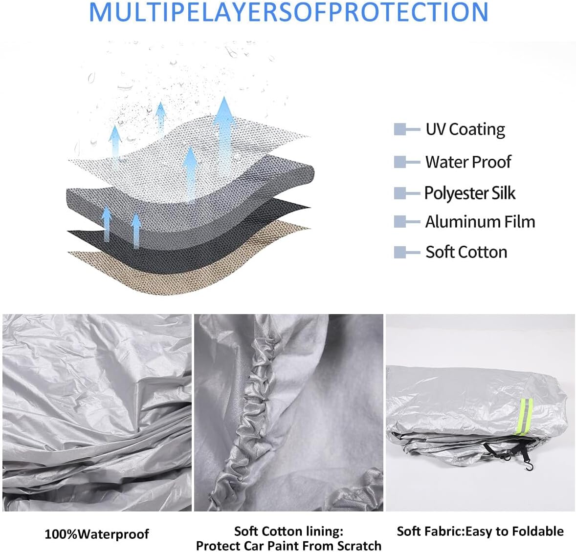 ya 4 8.8.2 For 14-19 for Corvette C7 Full Car Protection Cover Waterproof Sun UV Snow Dust Rain