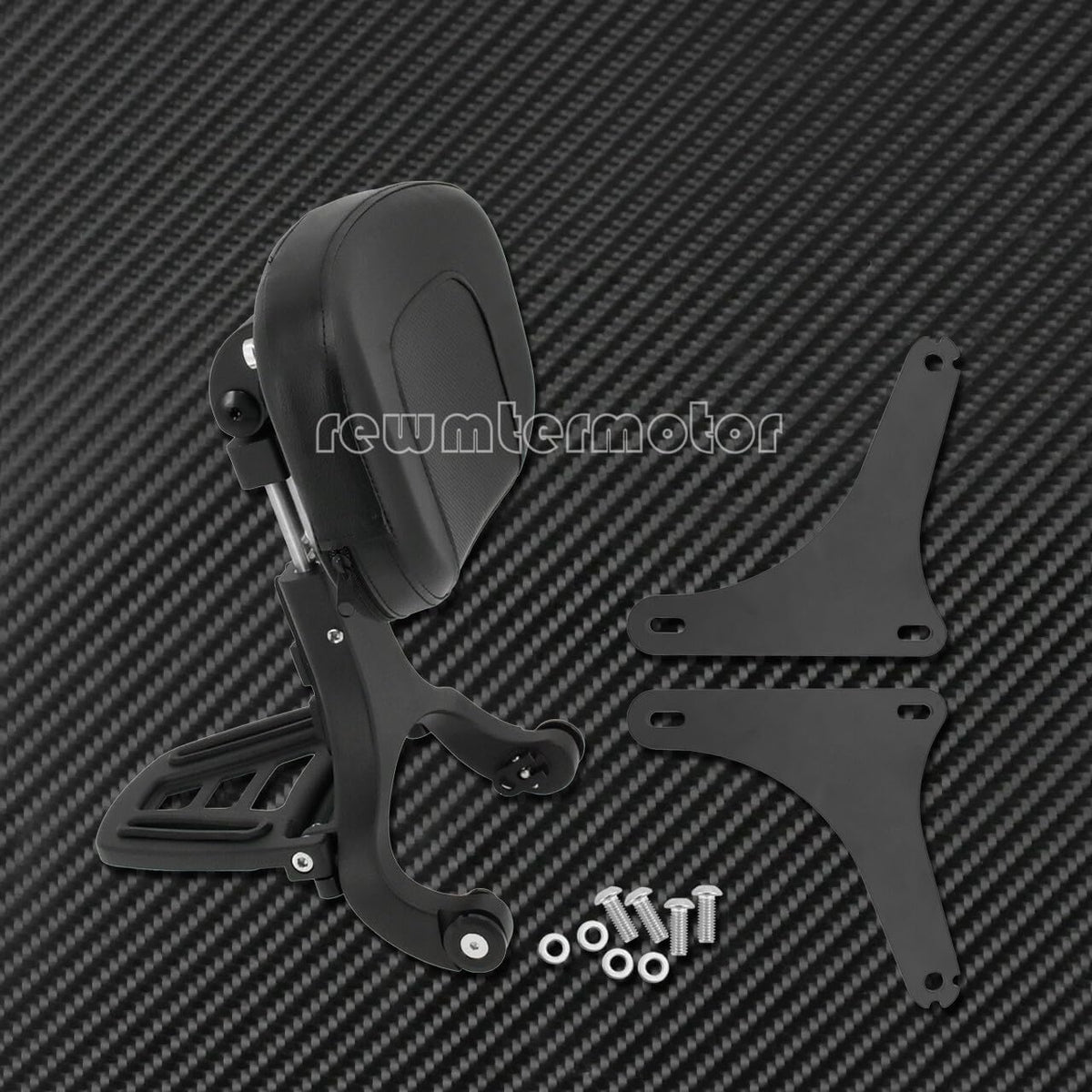 ya 6 8.14 Multi-Purpose Driver & Passenger Backrest Fit for Harley Softail FLSTC 2000-2017