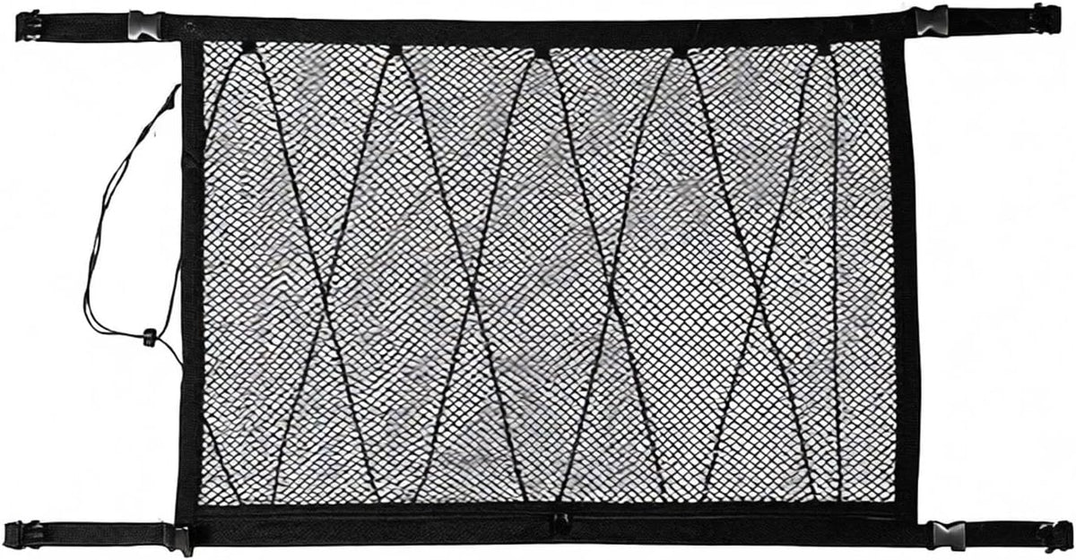 ya 28 10.13 zhengce for Nissan Car Double Layer Roof Top Ceiling Cargo Net Pocket Mesh Bag Acce
