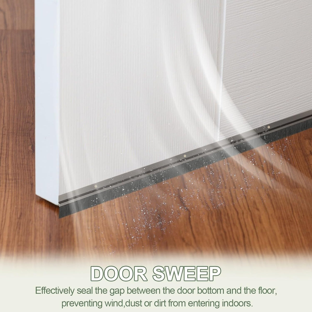 ya 26 10.21 baidi Door Sweep Brush Sweeps 2.4 Black PP Brush 39L x 3.3W -H-Shape(2 Pcs, Gold)