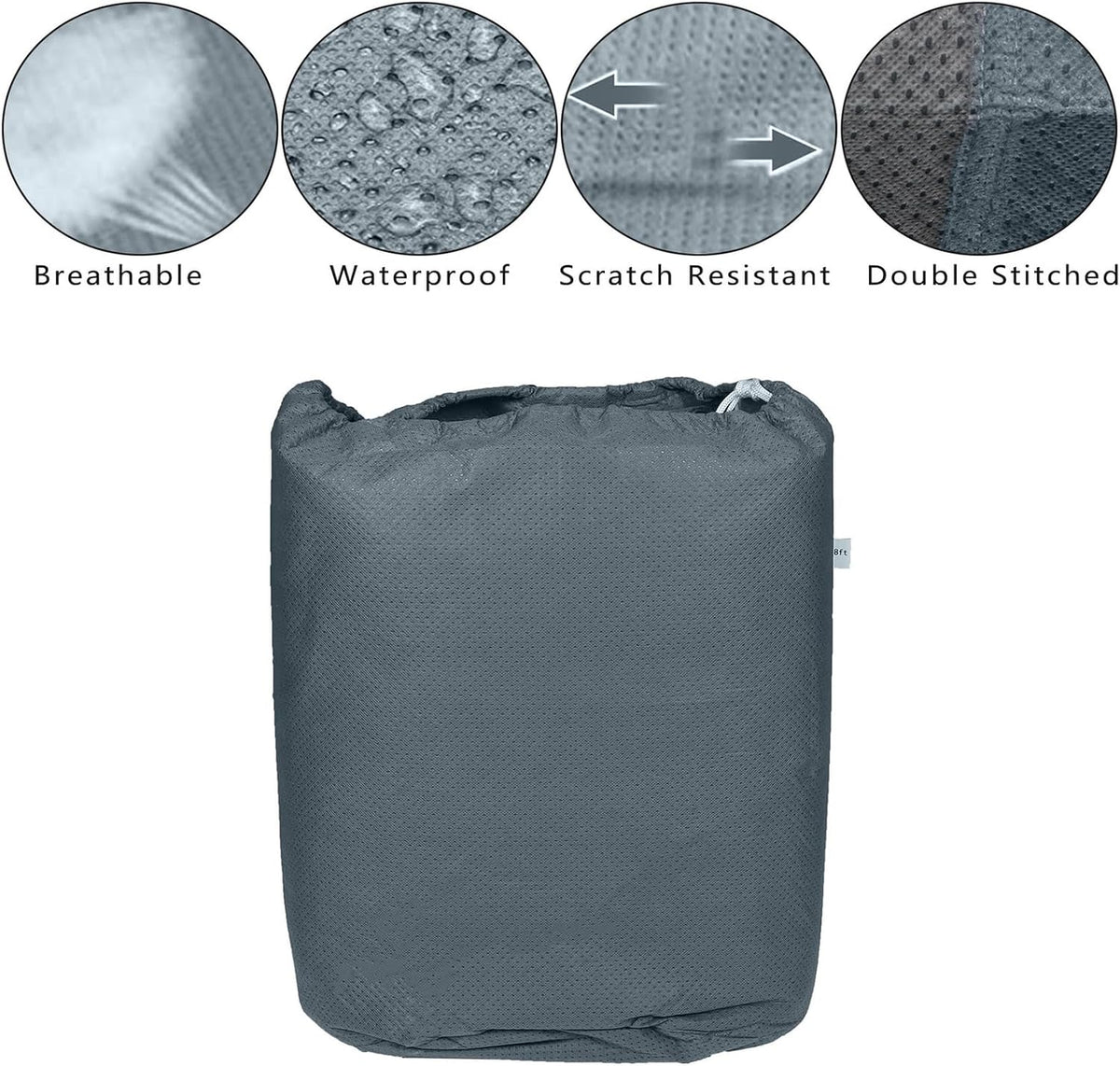 ya 4 8.8.2 Suitable for folding pop-up trailers and RV covers suitable for 16 to 18 feet gray waterproof and tear-resistant