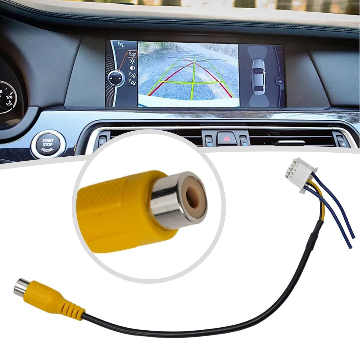 ya 23 10.7 baidi 1*Camera Wiring Connector Video Input Cable Adapter 10 Pin Yellow Color New