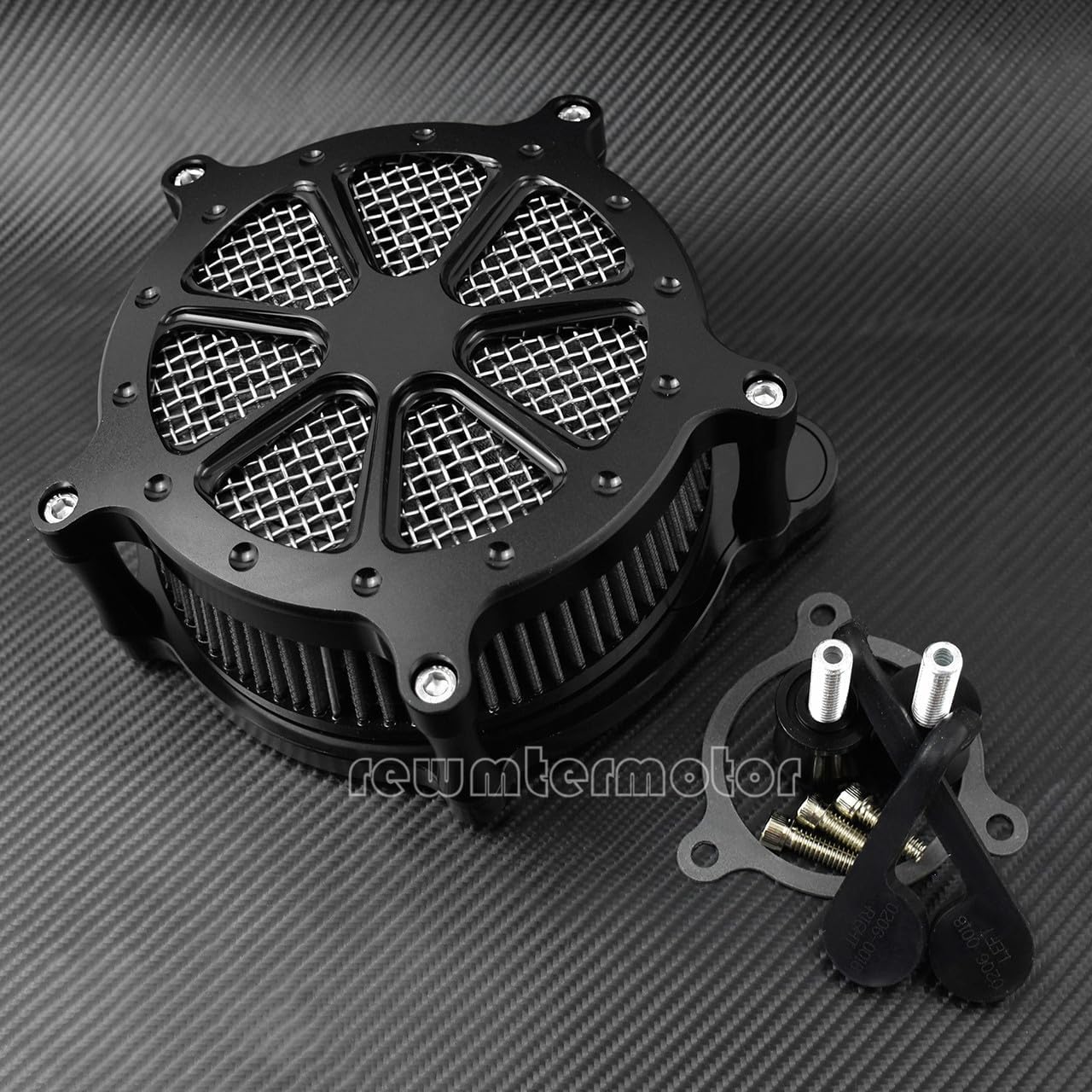 ya 5 8.10 Dots Black Air Filter Gray Cleaner Fit for Harley Touring Trike 17-19 Softail 19
