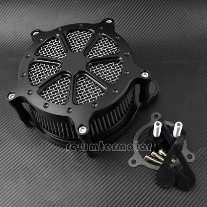 ya 5 8.10 Dots Black Air Filter Gray Cleaner Fit for Harley Touring Trike 17-19 Softail 19